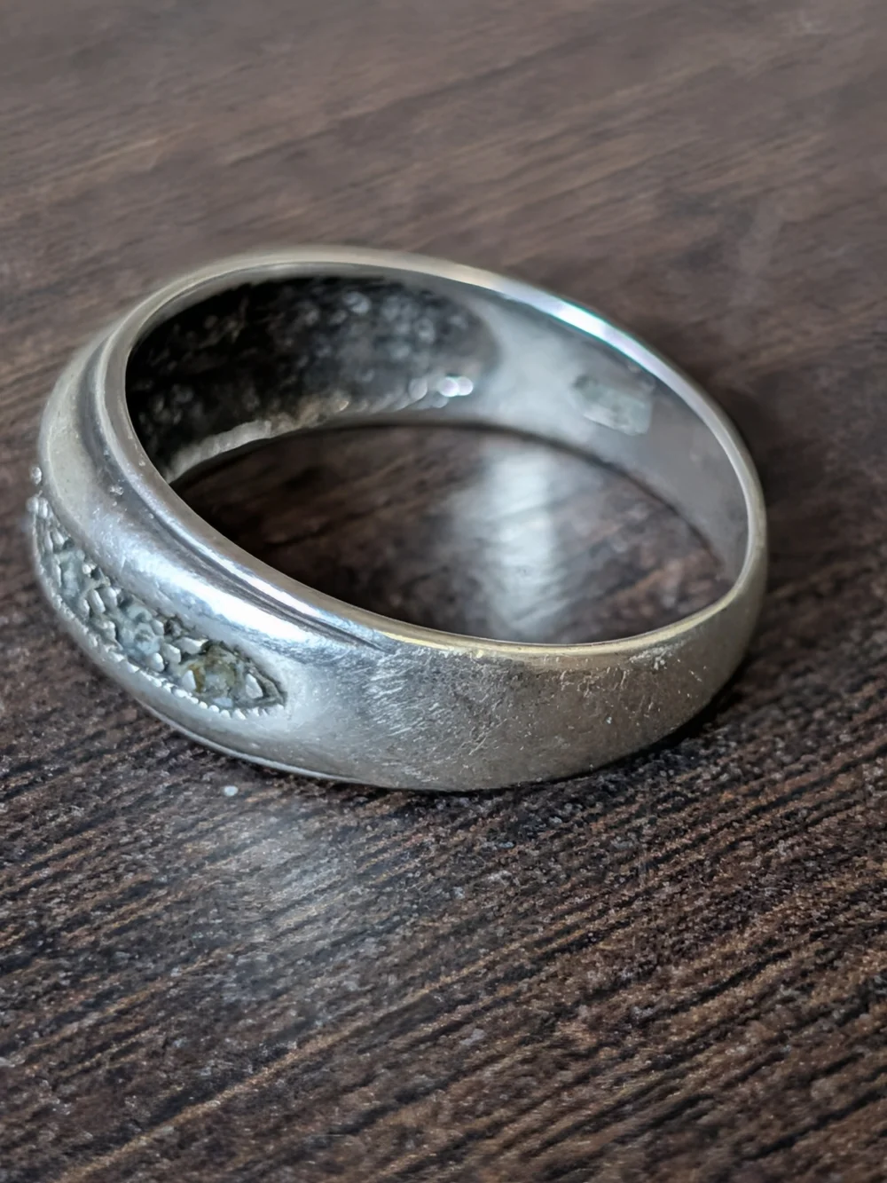 Chapal-Zenray 925 Sterling Silver 5-Dot Gamblers Band Ring 9.75